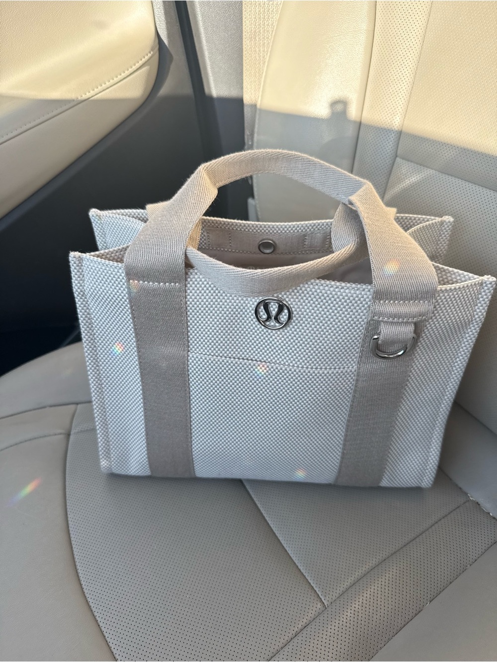 lululemon athletica Beige Canvas Tote Bag